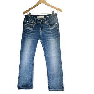 BKE Jeans Sabrina Women's Size 28 Cropped Straight Leg Medium Wash Low Rise